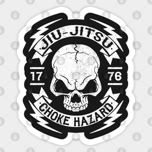 JIU JITSU - CHOKE HAZARD Sticker by Tshirt Samurai